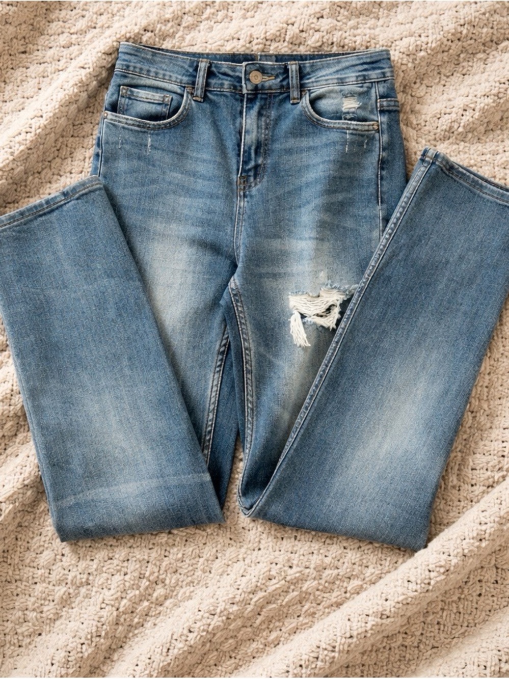Vervet/Flying‎ Monkey Distressed Blue Jeans SZ 25w; 10.5 Rs; 16.5 Hp29” insm - Picture 5 of 6